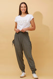 Solid Harem Pants | Khaki