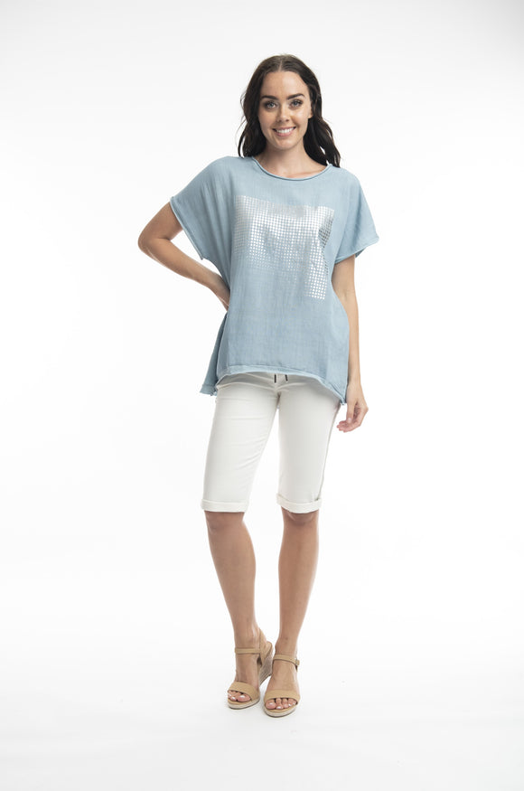 ORIENTIQUE-TEE EMBELLISHED 1248