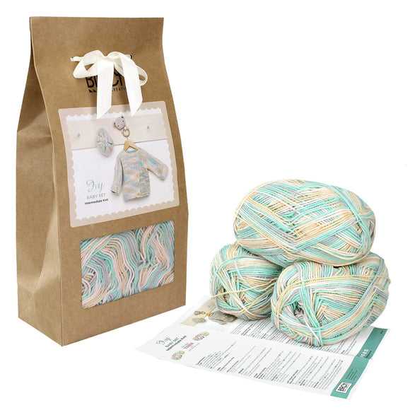 Baby Knit Kit | Ivy Baby Set Tri Colour