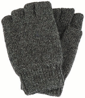 Ragg Wool Fingerless Thinsulate Glove | Charcoal