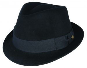 Pablo Wool Felt Trilby with Petersham Signature Brim | Black