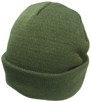 Mens 4ply Acrylic Bulky Beanie | Olive