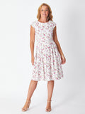 Lavina Cap Sleeve Cotton Sateen Dress