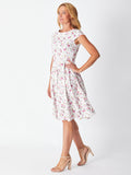 Lavina Cap Sleeve Cotton Sateen Dress
