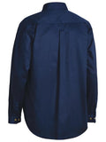 Bisley Closed Front Cotton Drill Shirt L/S | Navy