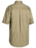 Original Closed Front Cotton Drill Shirt S/S | Khaki