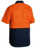 HI VIS Open Front Cool Vent Shirt | Orange-Navy