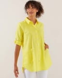 Scooped Hem Overshirt