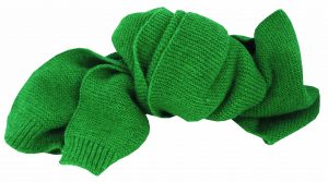 Purl Knit Scarf with Ribbed End | Emerald