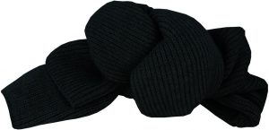 Rib Knit Scarf | Black