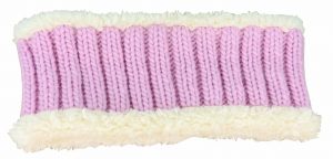 Acrylic Rib Knit Headband with Plush Linning | Blush