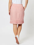 Ruffle Hem Linen Skirt