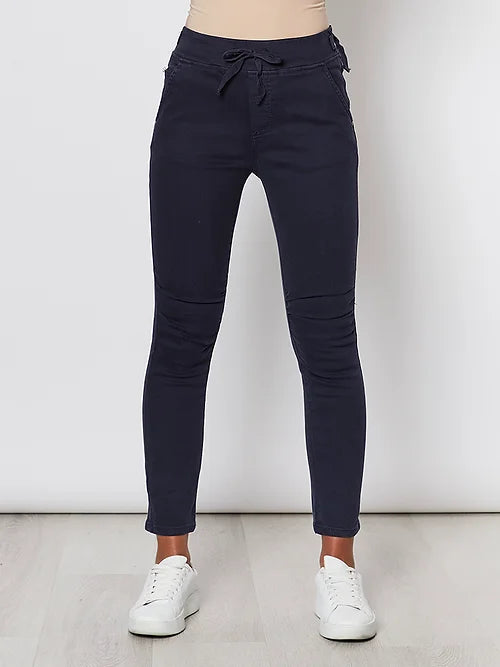 Threadz Tie Front Jogger | Navy