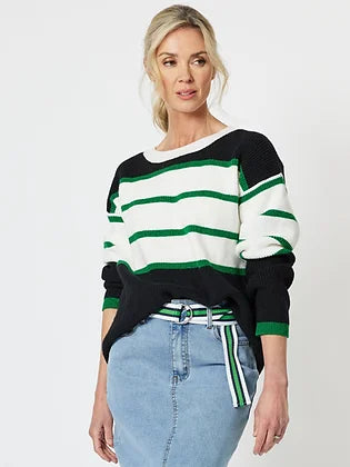 Chunky Stripe Rib Knit Jumper