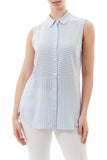 Givoni Sleeveless Longline Shirt | Blue