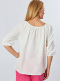 Pippa Puff Sleeve Linen Top