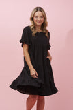 Linen Blend Short Dress