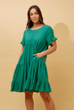 Linen Blend Short Dress