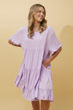 Linen Blend Short Dress