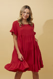 Linen Blend Short Dress