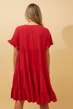 Linen Blend Short Dress
