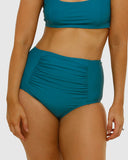 Hi Waist Control Bikini Bottom | Harbour Blue
