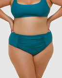 Hi Waist Control Bikini Bottom | Harbour Blue