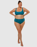 Hi Waist Control Bikini Bottom | Harbour Blue