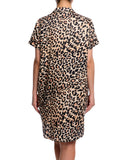Short Sleeve Satin Nightshirt | Animal Print
