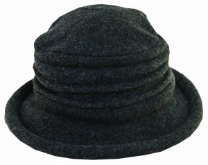 AVENEL OLIVIA Boiled Wool Cloche | Charcoal