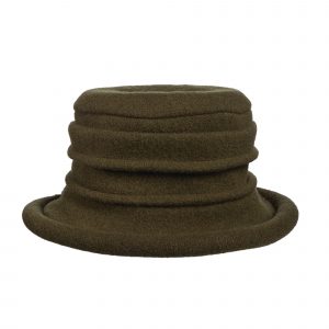 AVENEL OLIVIA Boiled Wool Cloche | Olive