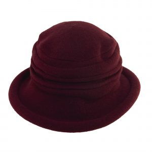 AVENEL OLIVIA Boiled Wool Cloche | Wine