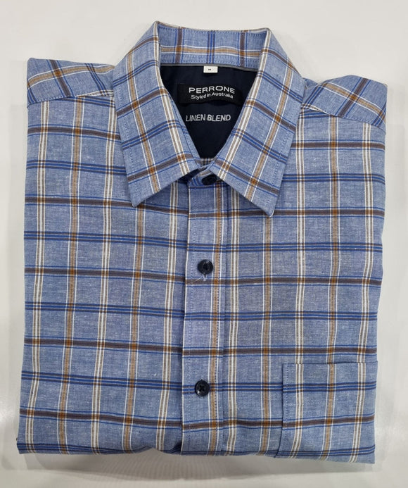 Perrone lino Short Sleeve Shirt