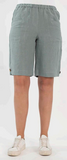 Knee Length Button Accent Shorts