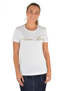 Thomas Cook Script Tee | White