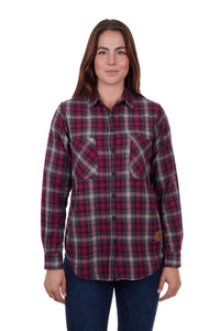 Wellington Thermal Check L/S Shirt | Berry