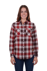 Knoll Thermal Check L/S Shirt | Red