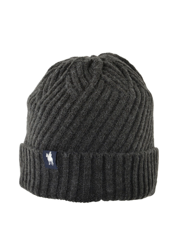Pony Tail Beanie | Charcoal Marle