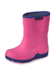 Kids Norfolk Gumboot | Blue/Green & Bright Pink/Navy
