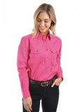 THOMAS COOK | Womens Contrast Light 1/2 Placket L/S Shirt