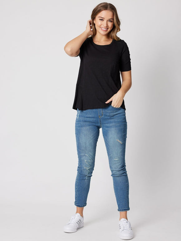 Pull On Ripped Jean