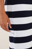 Tube Skirt | Navy-White stripe