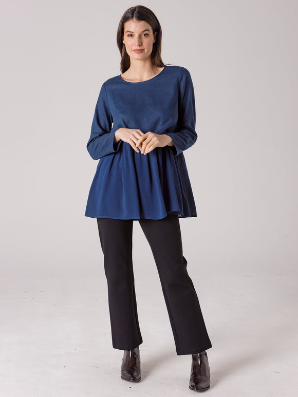 Peplum Top | Prussian Blue