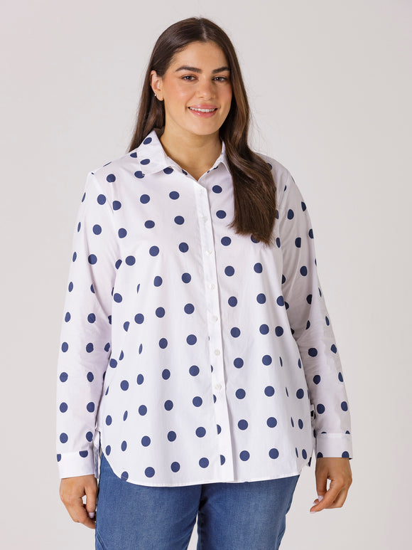 Spot Print Shirt | Yarra Woman