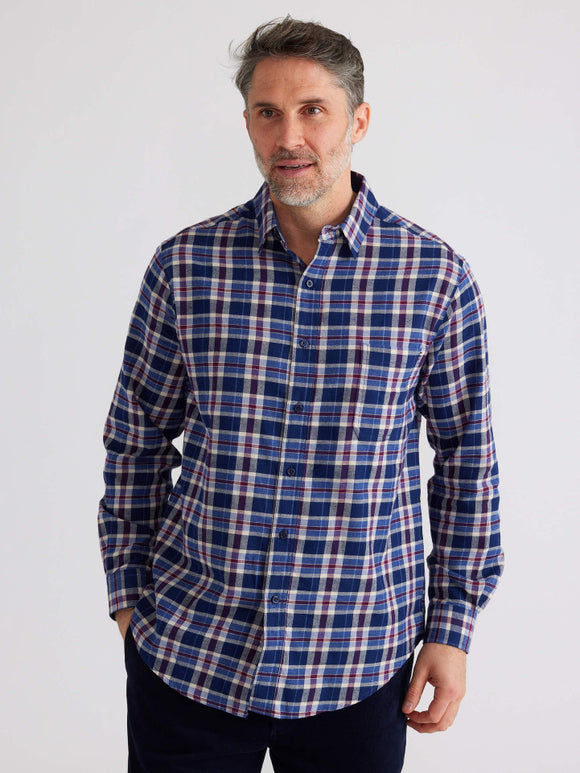 Stride Cotton Brush Shirt | Dusted Grape