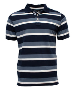 Pilbara Men's Polo | Teal-French Navy-White