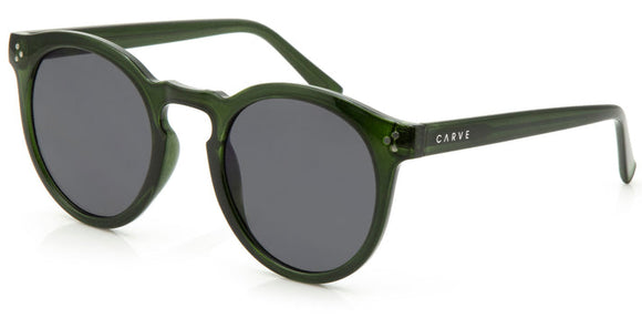 Carve Fletcher Sunglasses | Gloss Crystal Moss with Grey Lens