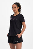 Champion Foil Script Tee | Black