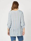 Tab Sleeve Stripe Tunic