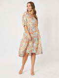 Clarity Print Tiered Dress